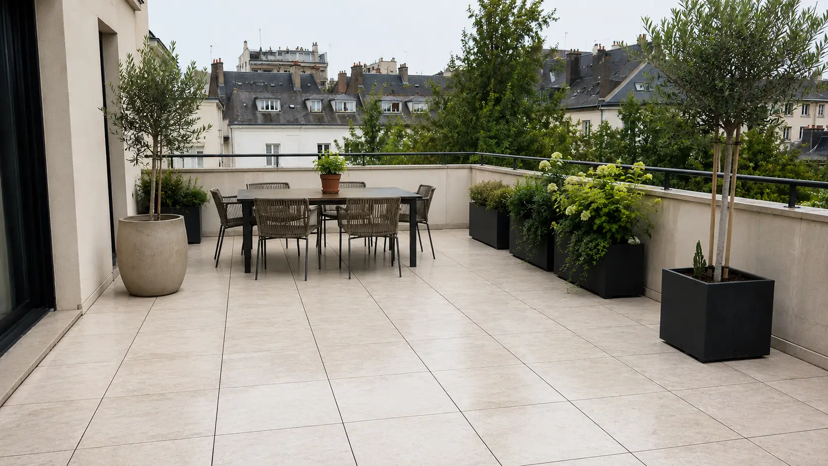 Après — Terrasse avant et après nettoyage haute pression