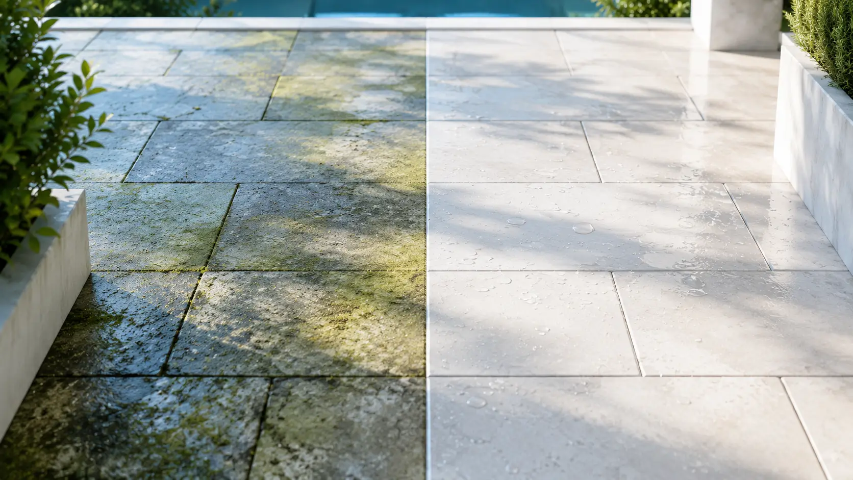 Terrasse noircie à Rennes : pourquoi ça arrive et comment la nettoyer